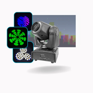 Moving Head Spot Led RGB 30w Globo + Disco De Cor Dmx Dj